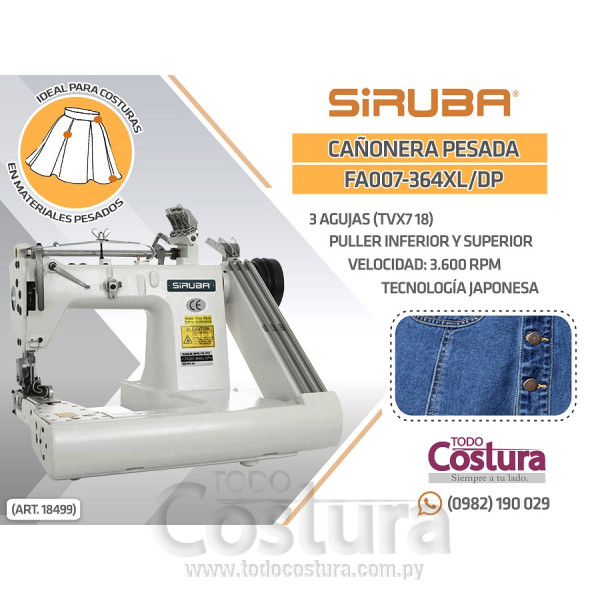 CAÑONERA (3 AGUJAS ; PESADA) SIRUBA FA007-364XL/DP